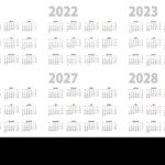 2021 2024 Calendar Vektorkalender 2022 Sonntag Vektorgrafik