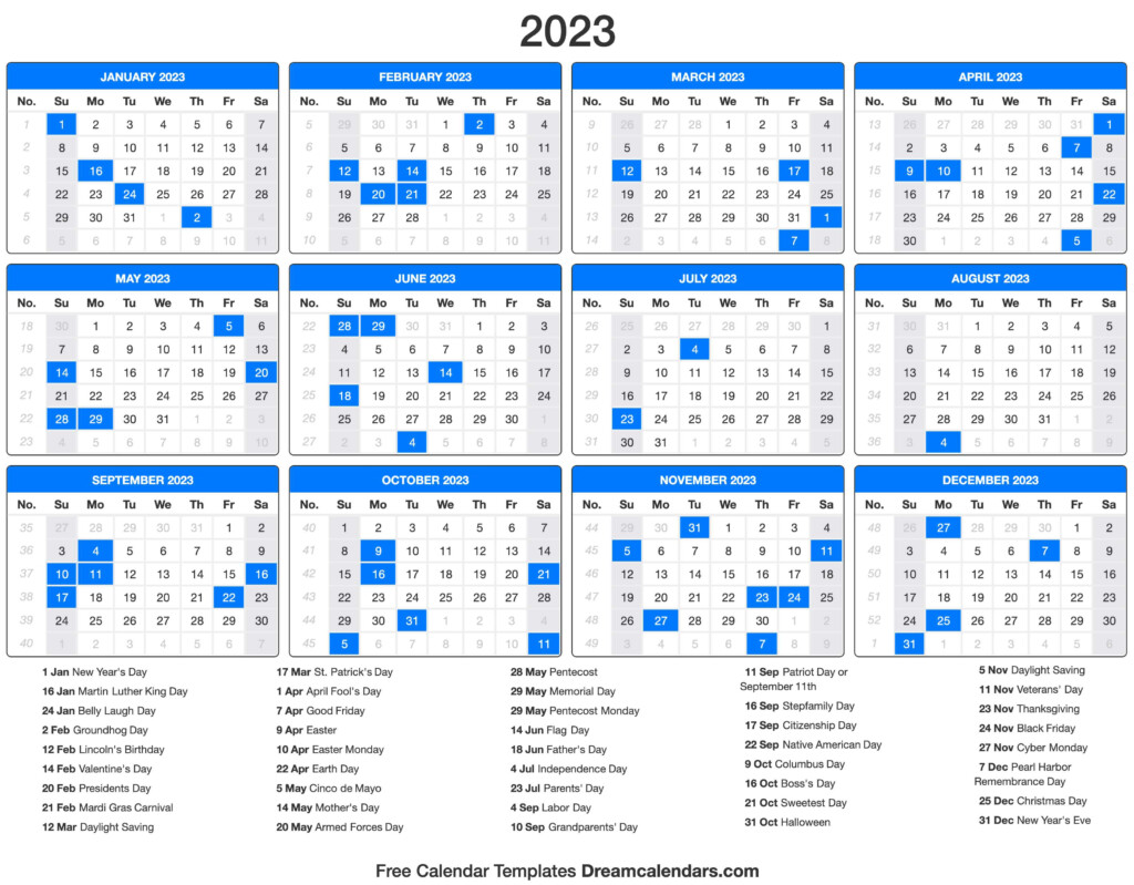 2023 Calendar