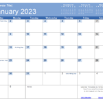 2023 Calendar Templates And Images
