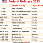 2023 Federal Holidays In United States Qualads