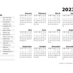 2023 Year Calendar Template With US Holidays Free Printable Templates