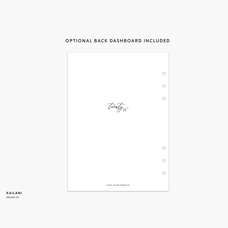 A5 2023 Year At A Glance 2023 Calendar Printable Year On 1 Etsy