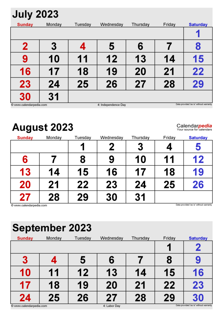 August 2023 Calendar Templates For Word Excel And PDF