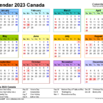 Canada Calendar 2023 Free Printable PDF Templates