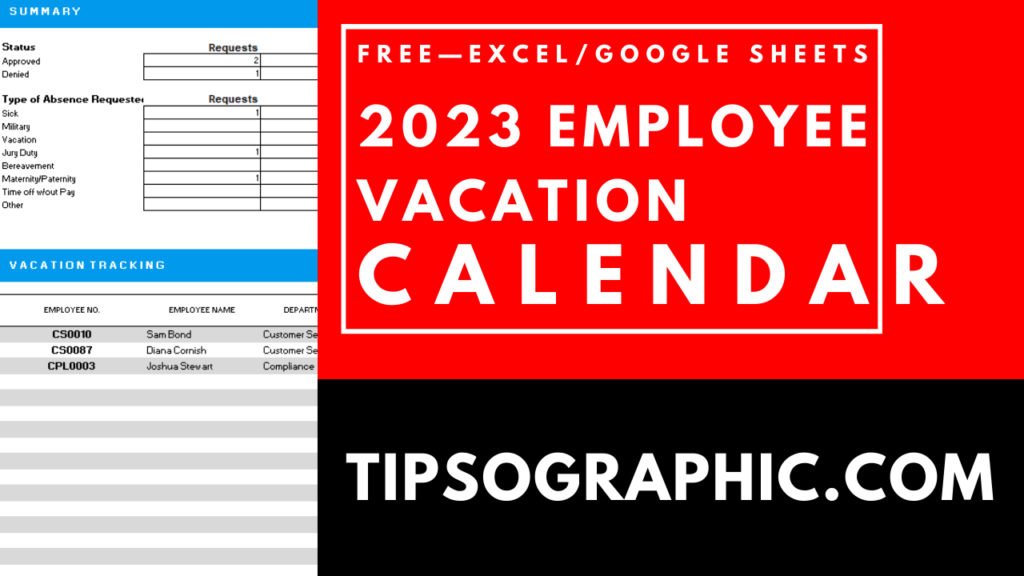Download The 2023 Employee Vacation Calendar With Tracker Tipsographic