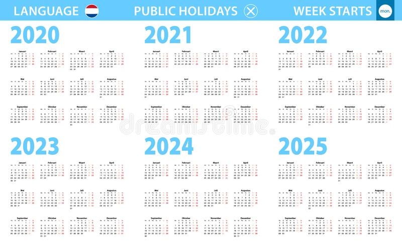 Dutch Calendar 2021 With Numbers In Circles Week Starts On Sunday