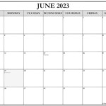 June 2023 With Holidays Calendar