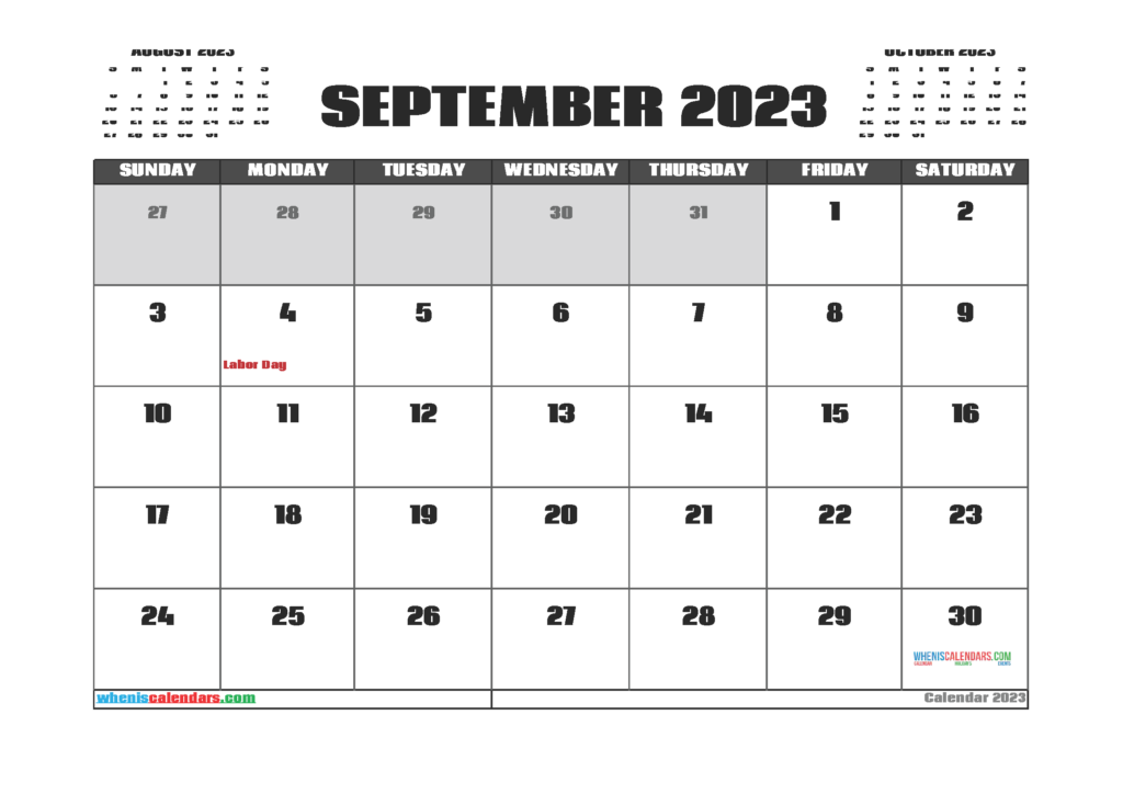Printable September 2023 Calendar Free 12 Templates