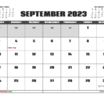 Printable September 2023 Calendar Free 12 Templates