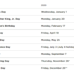 Stock Market Holidays 2021 2021 Holiday Calendar Landscape