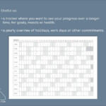 Yearly Overview Printable 2023 Calendar Yearly Tracker Etsy