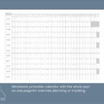 Yearly Overview Printable 2023 Calendar Yearly Tracker Etsy
